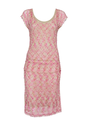 Missoni Pre-Owned floral-pattern ruched midi dress - Pink
