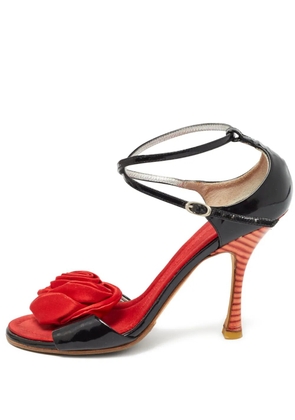 Giuseppe Zanotti Vintage Pre-owned 105mm Rose-embellished sandals - Black