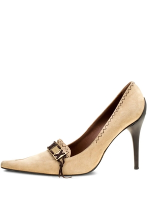 Casadei Vintage pre-owned 100mm pointed-toe heels - Neutrals