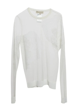 PUCCI Pre-Owned embroidered-tulle top - White