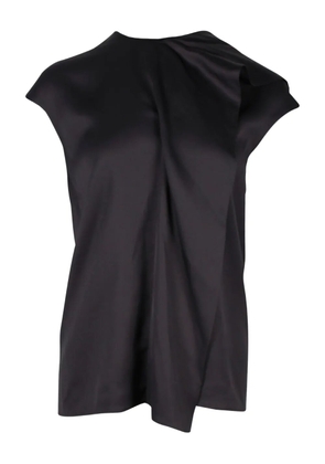 Hermès Pre-Owned draped-hem silk blouse - Black