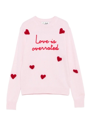 MC2 Saint Barth heart-embroidered sweater - Pink