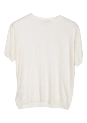Prada Pre-Owned 2010s crew-neck knitted silk top - White