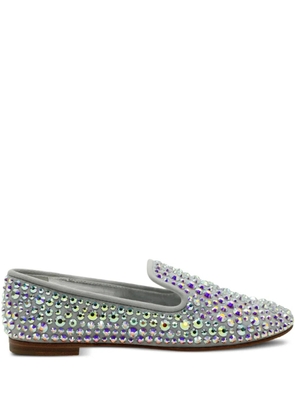 Giuseppe Zanotti Vintage crystal-embellished loafers - Grey