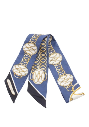 Hermès Pre-Owned 2020s Lift Profile ribbon scarf - Blue