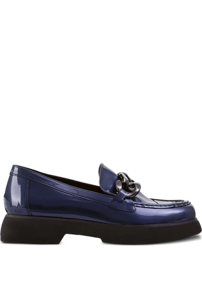 Hogl Stacy patent-leather chain loafers - Blue