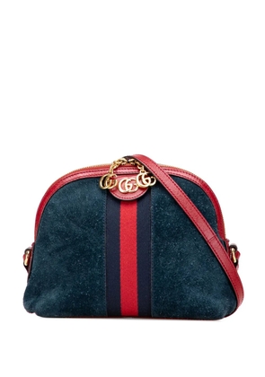Gucci Pre-Owned 2016-2025 Small Suede Ophidia Dome crossbody bag - Blue