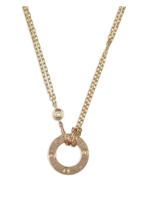 Cartier 2010s 18K rose gold Love Circle diamond and sapphire necklace - Pink