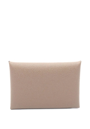 Hermès Pre-Owned 2023 Calvi leather coin purse - Neutrals