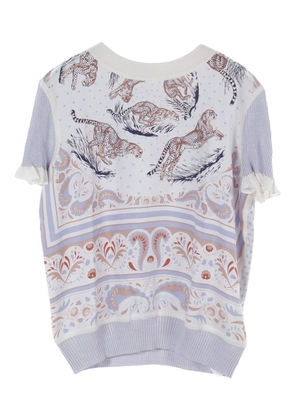 Hermès Pre-Owned 2020s Laine Guepard Et Palmettes T-shirt - White