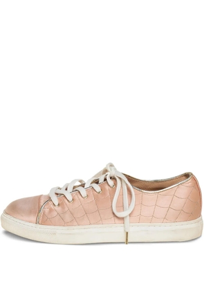 Charlotte Olympia web-pattern satin sneakers - Neutrals