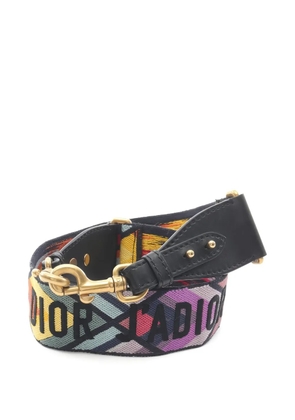 Christian Dior Pre-Owned 2020s embroidery shoulder strap - Black