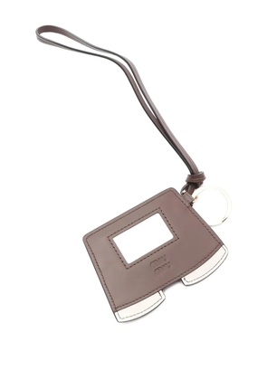 Miu Miu Pre-Owned 2020s skirt-motif keyring - Neutrals