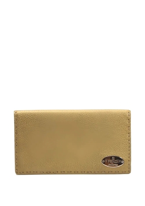 Fendi Pre-Owned Selleria metallic leather wallet - Neutrals