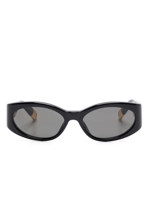 Linda Farrow x Jacquemus oval-frame sunglasses - Black