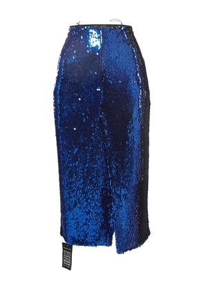 LAPOINTE sequin-embellished midi skirt - Blue