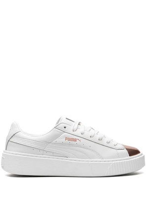 PUMA Basket flatform leather sneakers - White
