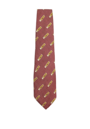 Moschino Pre-Owned clip-print silk tie - Red