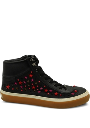 Jimmy Choo Pre-Owned star-embellished high top sneakers - Black