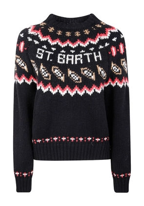 MC2 Saint Barth intarsia-knit sweater - Black