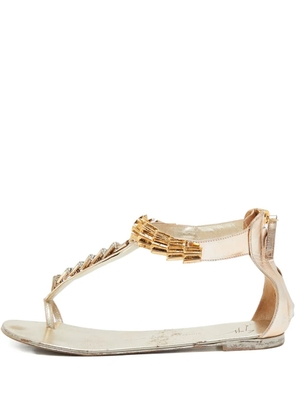 Giuseppe Zanotti Vintage embellished flat sandals - Gold