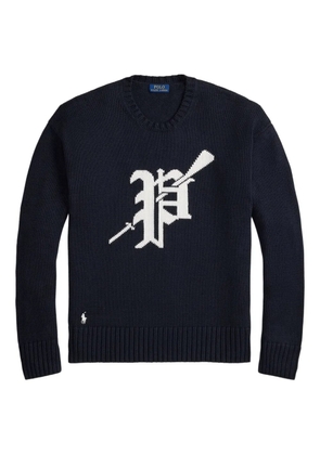 Polo Ralph Lauren logo-intarsia crew-neck sweater - Blue