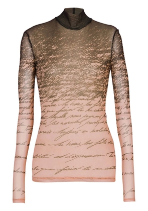Balmain Love Letter-print top - Neutrals