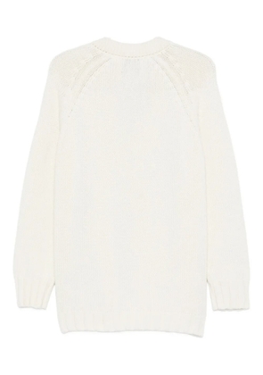 Malo V-neck cashmere sweater - White