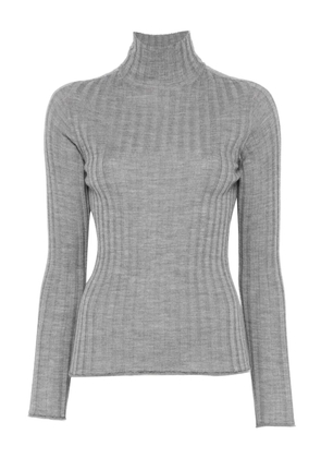 Peserico ribbed roll-neck top - Grey