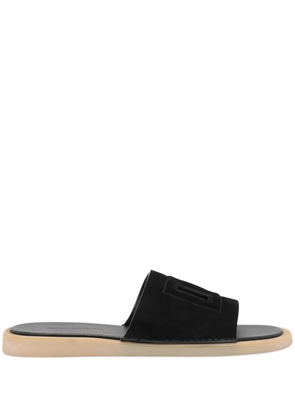 Dolce & Gabbana DG cut-out suede slides - Black