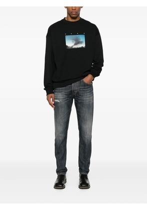 HUGO graphic crew neck sweatshirt - Black