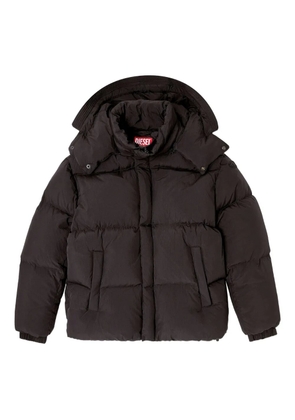 Diesel W-Rolfys logo-patch down jacket - Black