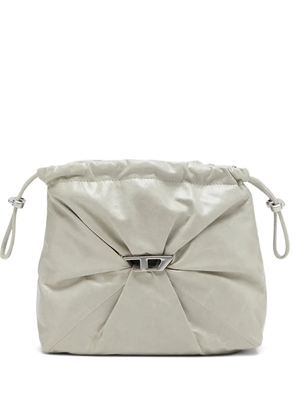 Diesel Scrunch-D leather bucket bag - White