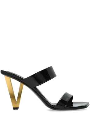 Versace 85mm V2025 patent-leather sandals - Black