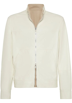 Brunello Cucinelli reversible bomber jacket - White