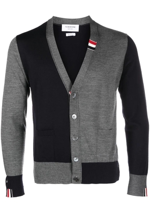 Thom Browne jersey stitch V-neck cardigan - Blue