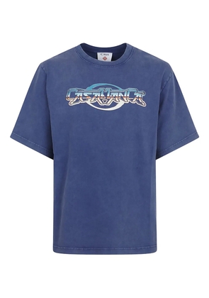 Casablanca logo-print cotton T-shirt - Blue