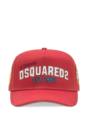 DSQUARED2 logo-print distressed baseball cap