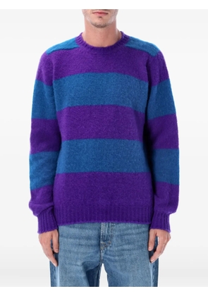 Howlin' striped-pattern crew-neck sweater - Purple