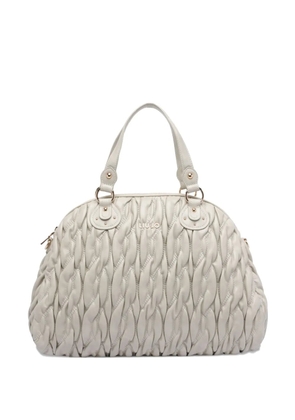 LIU JO quilted-texture tote bag - Neutrals