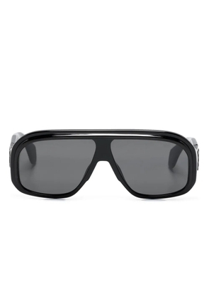 Palm Angels Eyewear logo-embossed pilot-frame sunglasses - Black