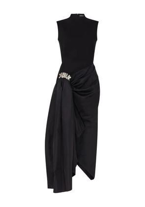 David Koma crystal-embellished draped dress - Black