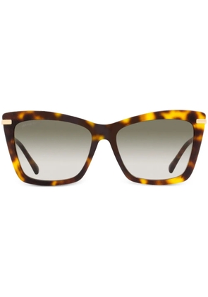 Jimmy Choo Eyewear Sady rectangular-frame sunglasses - Brown