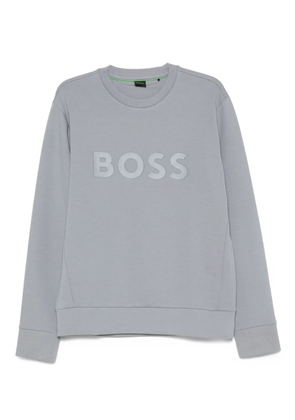 BOSS logo-embellished crew-neck sweatshirt - Grey