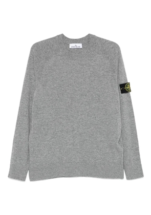 Stone Island 5100045 logo-appliqué wool sweater - Grey