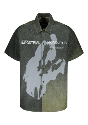 ISO.POETISM printed shirt - MOLECULARGREEN