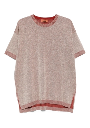 Missoni metallic-effect side-split top - Red