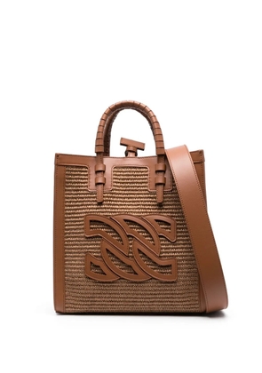 Casadei Baurivage woven tote bag - Brown