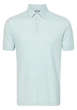 Zanone short-sleeve cotton polo shirt - Blue