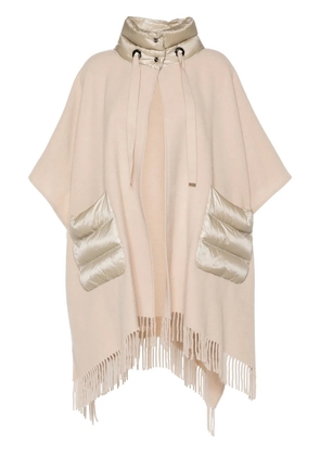 Herno fringed cape - Neutrals